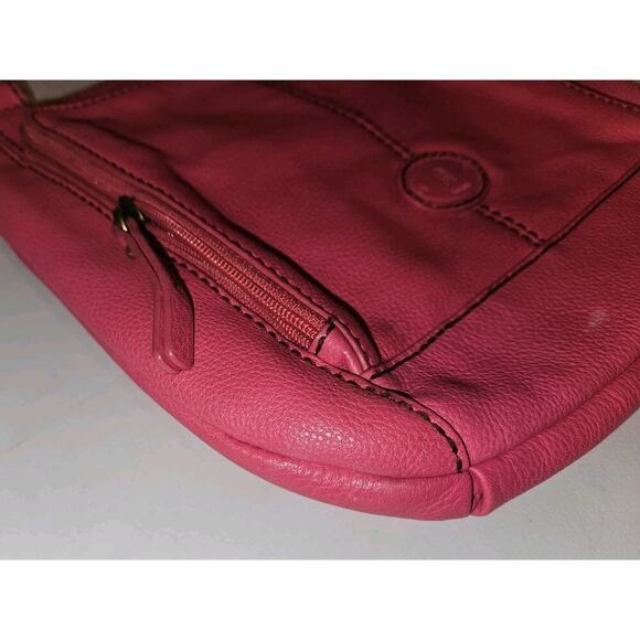 Fossil Leather Crossbody Handbag Pink 12x10 - Picture 8 of 13